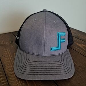 Lane Frost Black,gray, And Teal Mesh Hat